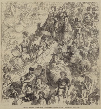 エジンバラボランティアレビューの様子 作： Charles Altamont Doyle